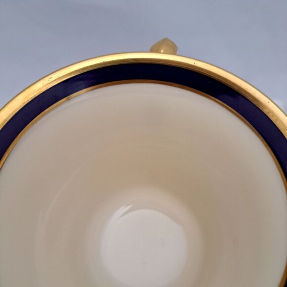 Lenox Blue Royale Ceramic Coffee Tea Cup Replacement Cream Gold Trim - Picture 6 of 9